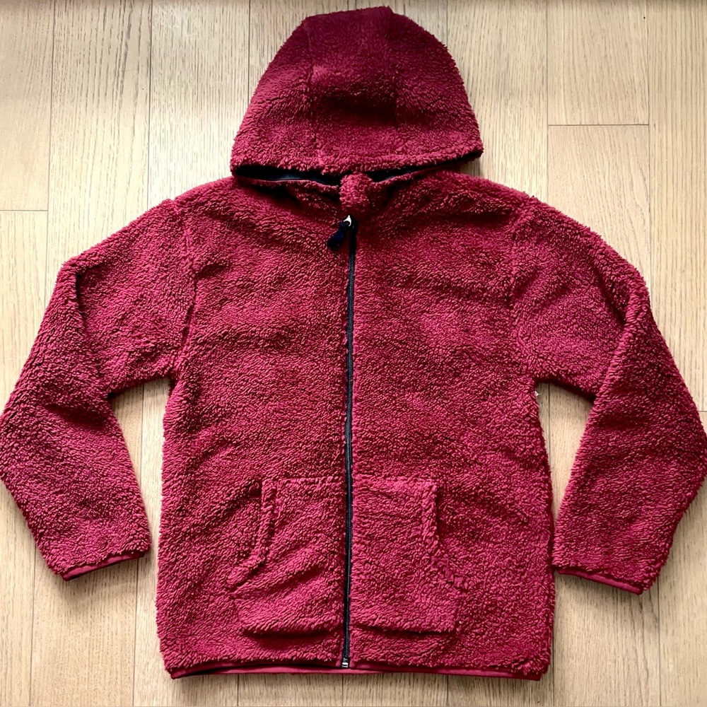 Girls Teddy Jacket Burgundy NWT - Size 10/12